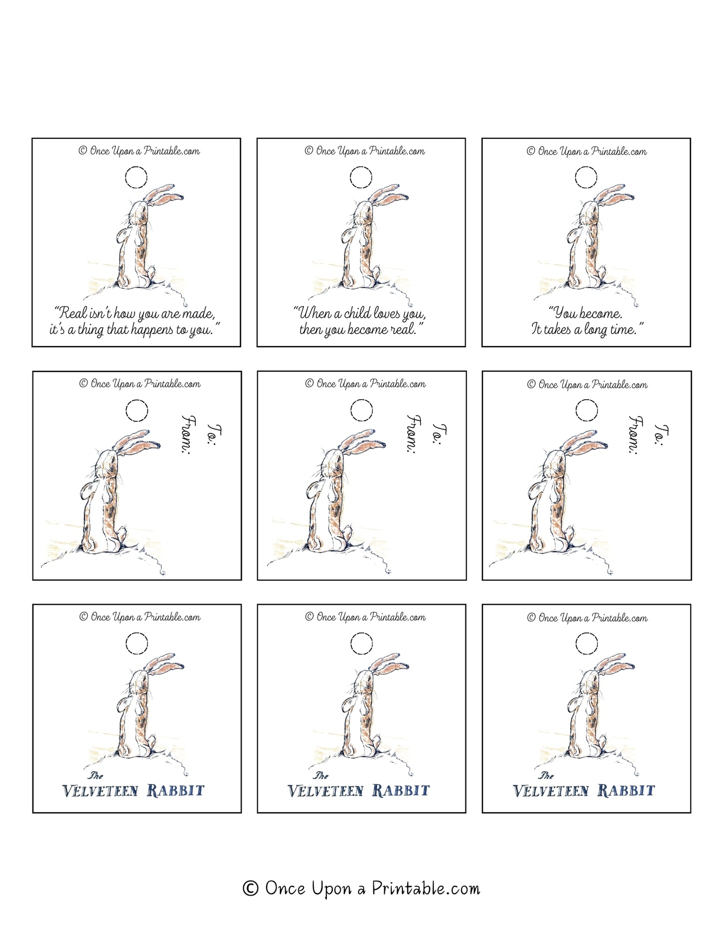 The Velveteen Rabbit Gift Tag Collection