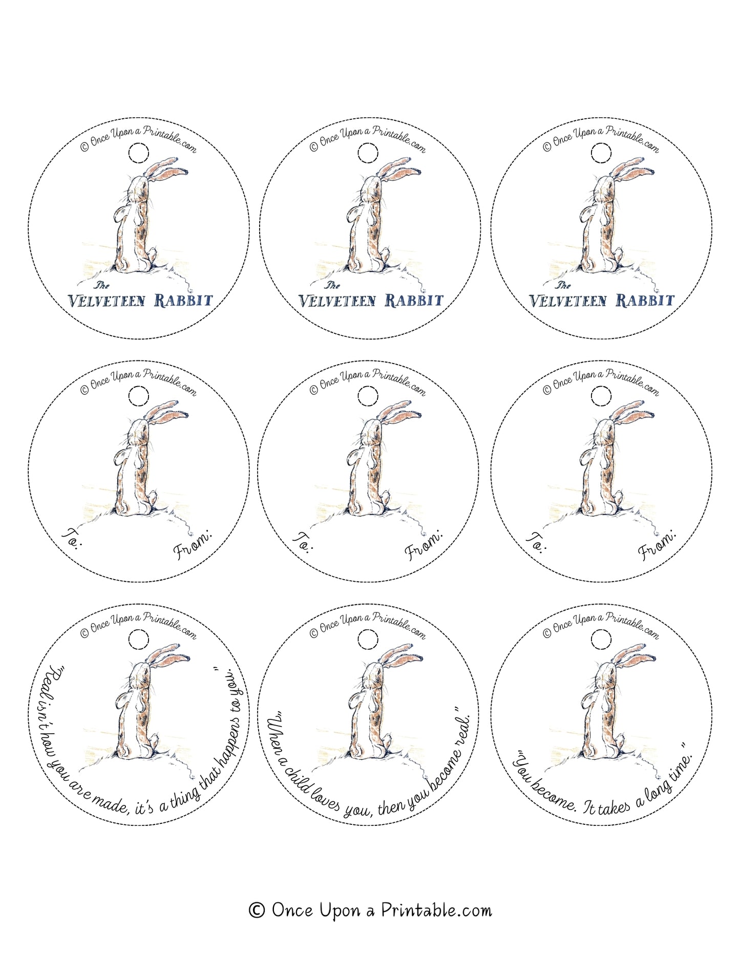 The Velveteen Rabbit Gift Tag Collection