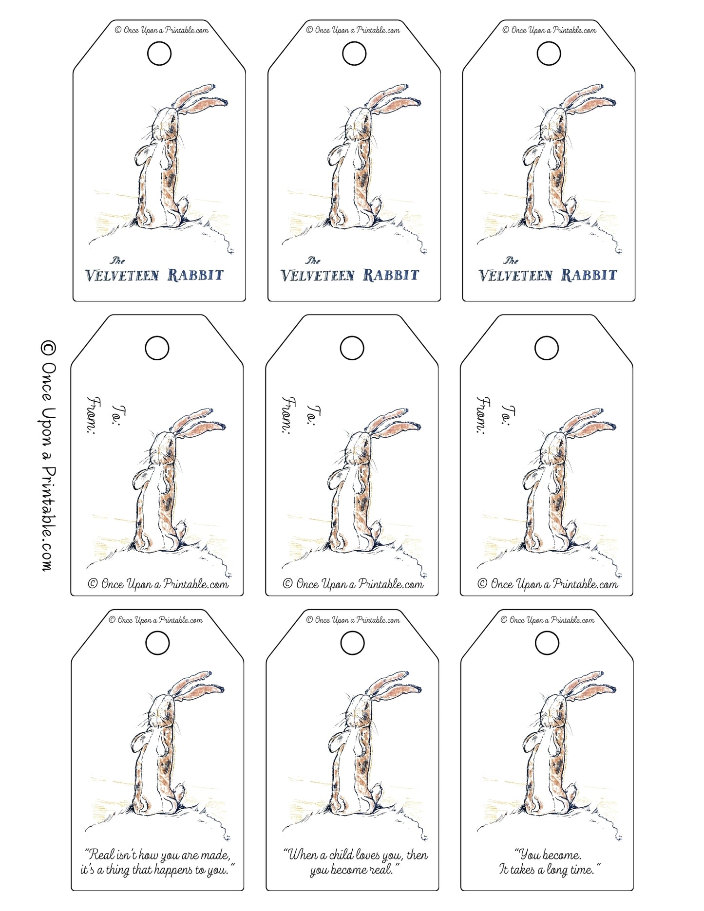 The Velveteen Rabbit Gift Tag Collection