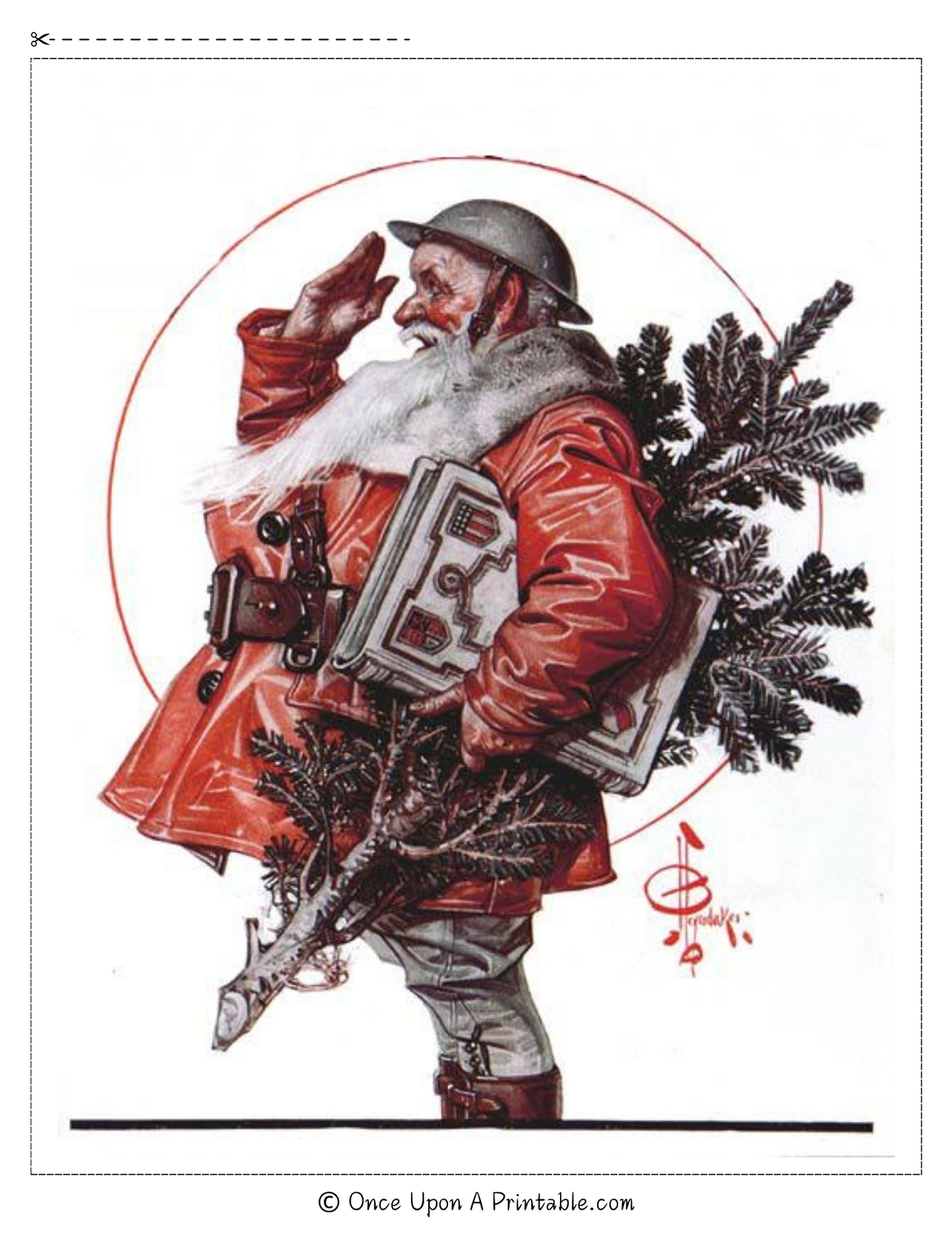 20 Vintage Christmas Art Prints by J. C. Leyendecker