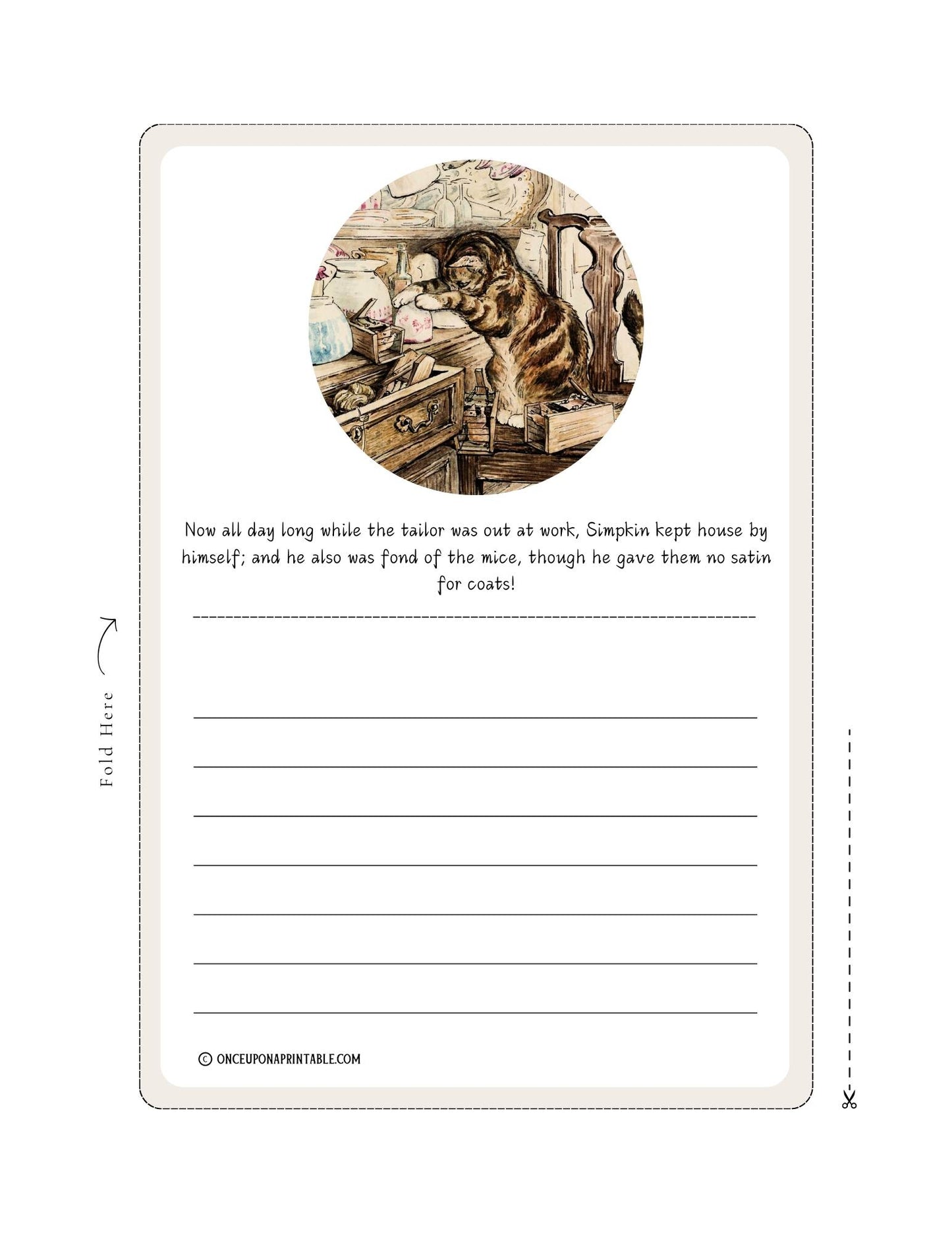 The Tailor of Gloucester Stationary