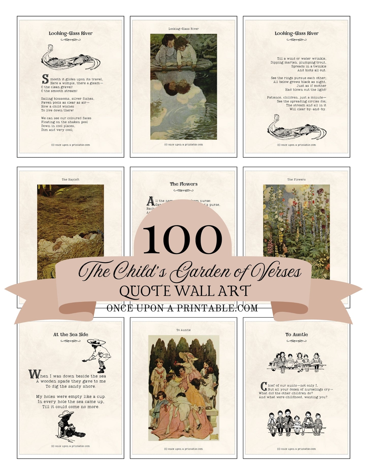A Child's Garden of Verse Poem Art Print Collection