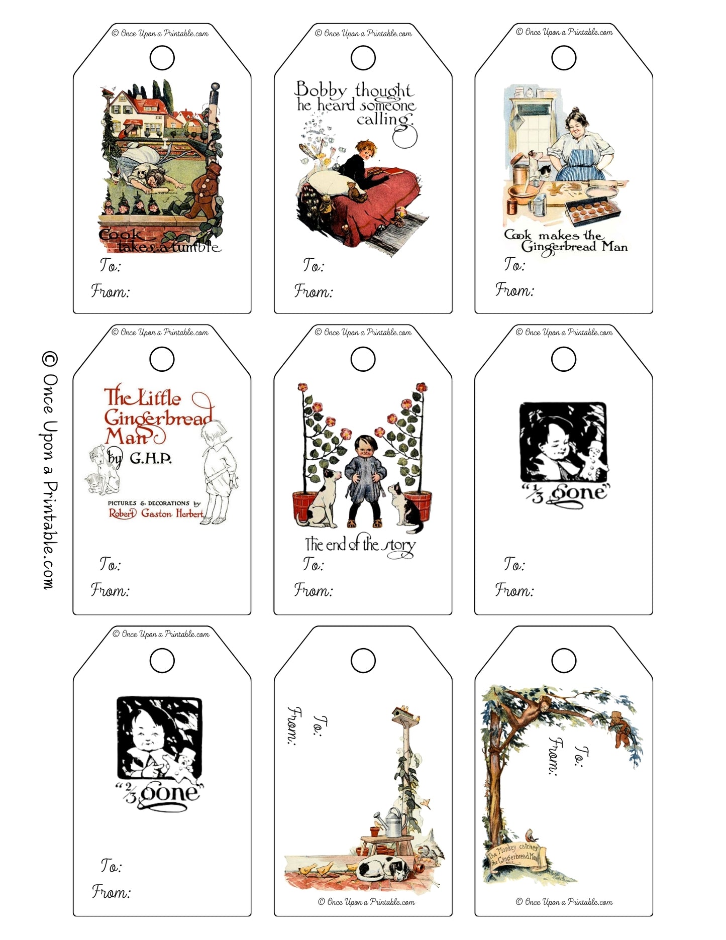 The Little Gingerbread Man Gift Tags (Collection of 78)