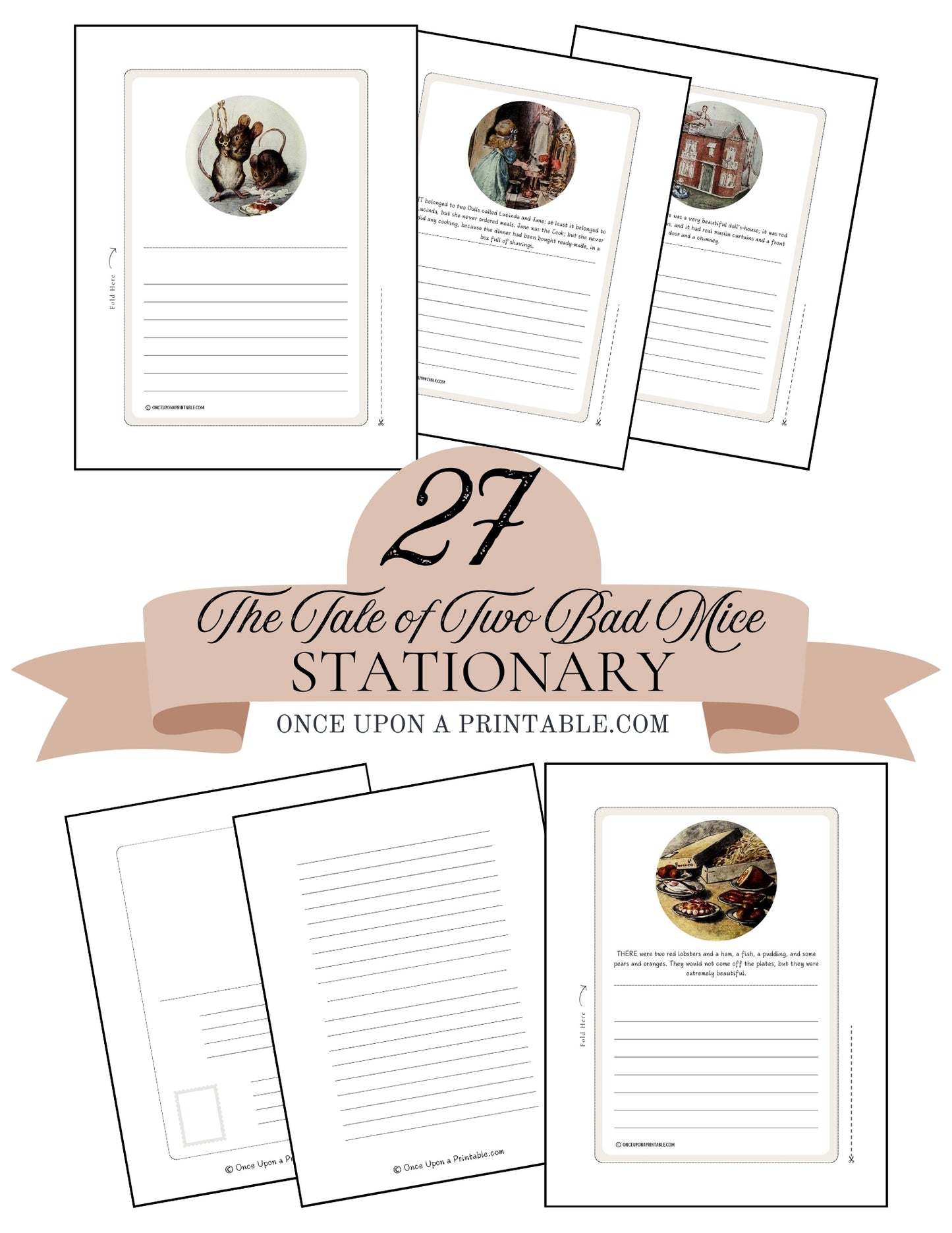 The Tale of Two Bad Mice Stationery Set