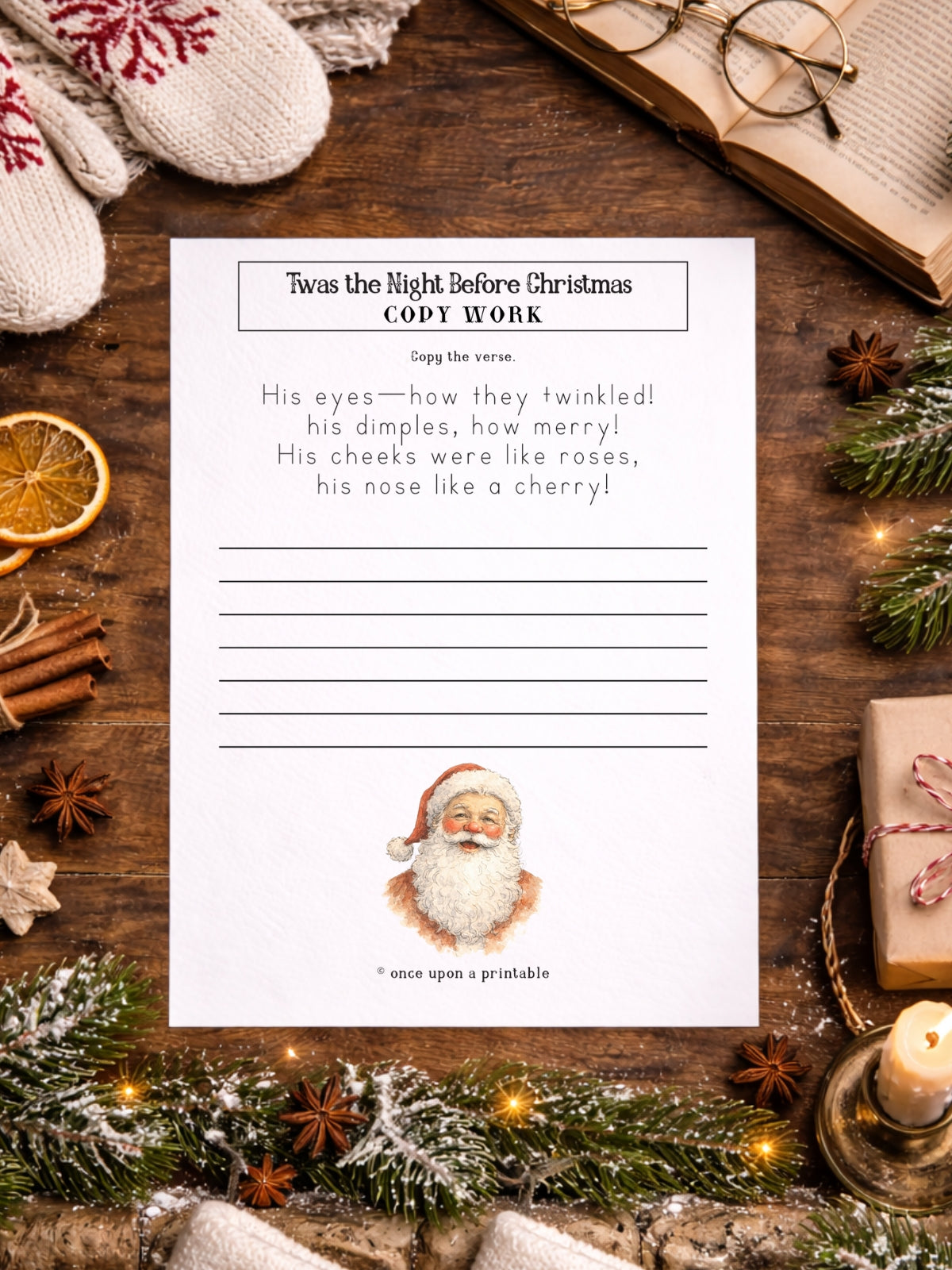 Twas the Night Before Christmas Activity Pack